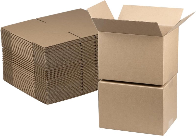 HESESOH 7x5x5 Inches Shipping Boxes Set of 40, Brown Corrugated Cardboard Box Literature Mailer for Packing Small Business - Image 1